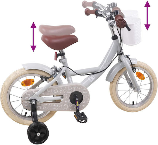vidaXL Bicicletă Copii 14" BMX Gri