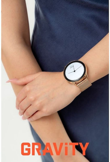 Gravity 45mm Smartwatch with Heart Rate Monitor (Rose Gold)