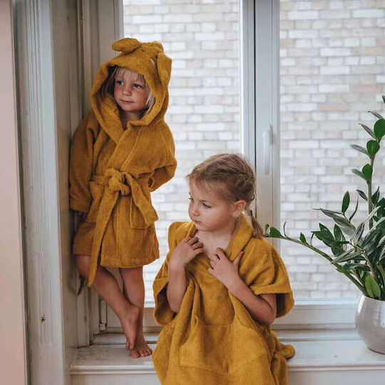 Alouette Baby Bath Towel Hooded Yellow 65x62cm