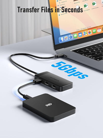 Lemorele TC122 USB-C Лаптоп Докинг Станция с HDMI 4K PD и Свързване на 2 Монитора Черен