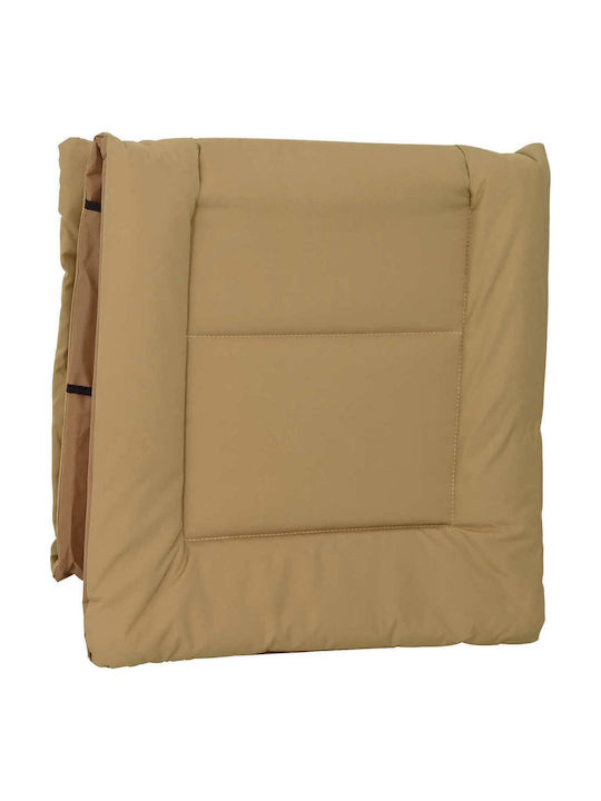 Șezlong Plastic Cu Pernă Bej 2 Buc 191x65x37 cm