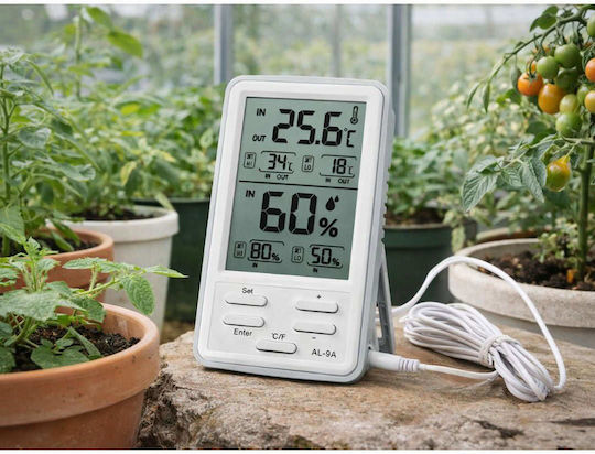Verk Group Digital Innenraumthermometer & Hygrometer für Innen- und Außenbereich
