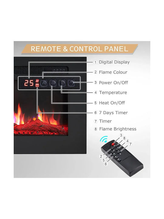Pan150el Electric Fireplace 150cm