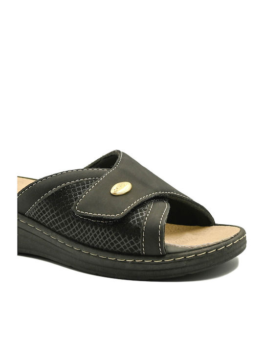 Leather Women's Anatomic Black Sandals