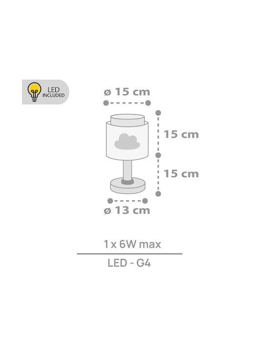 Ango Led Kinder Tischlampe Schreibtischlampe Baby Dreams Grau