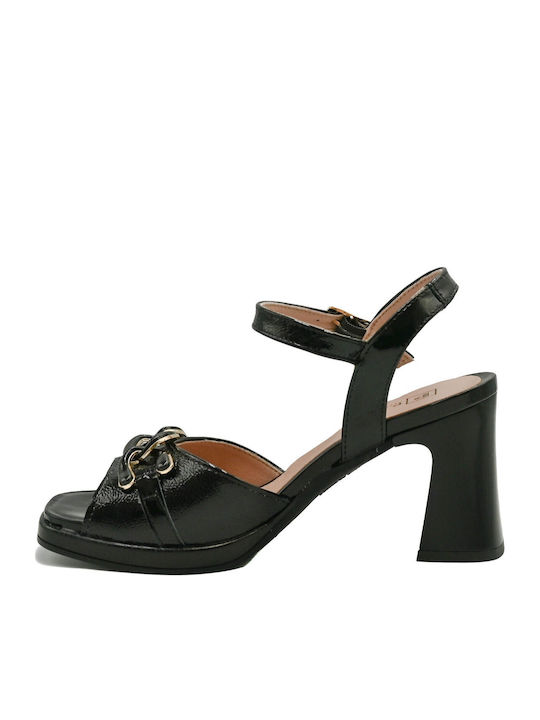 Leather Anatomic Black Sandals