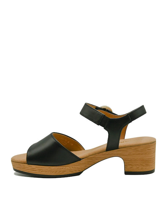 Leather Anatomic Black Sandals