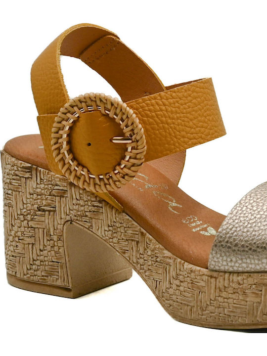 Leather Anatomic Yellow Sandals