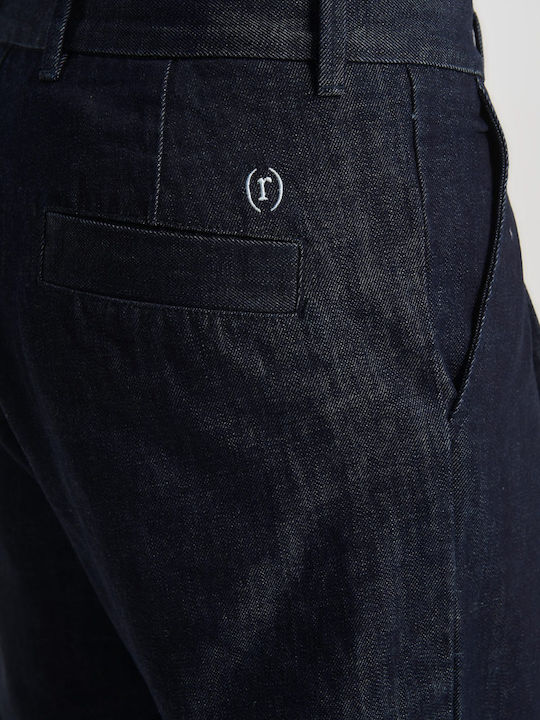 Trousers in Relaxed Fit Dark Blue Denim