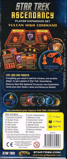 Erweiterungsspiel Star Trek Ascendancy - Vulcan High Command (EN) für 3 Spieler Ab 14+ Jahren Gale Force Nine
