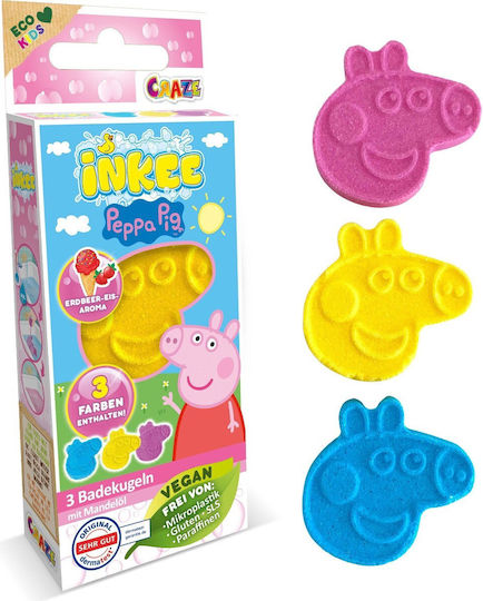 Craze Inkee Bath Bombs 3 Assorted In Peppa Pig Shape