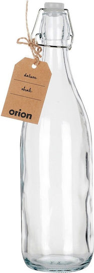Orion Glasflasche Likör Wein Pflaumenbrand 1 L Clip Universell