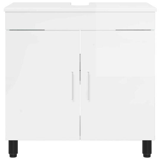 vidaXL Unitate De Mobilier Pentru Baie Fără Chiuvetă L60xA35xÎ60cm Albă
