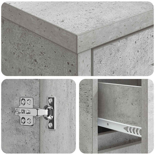 vidaXL Πάγκος χωρίς Νιπτήρα Μ35xΒ36.5xΥ85cm Γκρι Σκυροδέματος vidaXL Πάγκος χωρίς Νιπτήρα Μ35xΒ36.5xΥ85cm Γκρι Σκυροδέματος