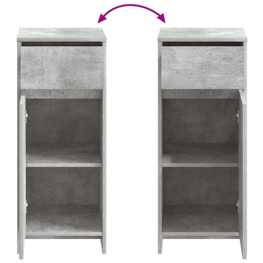 vidaXL Bathroom Vanity Unit Without Sink L35xW36.5xH85cm Concrete Gray