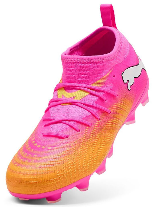 Future 9 Match FG/AG Kids Soccer Cleats and Shoes with Molded Outsole Fuchsia