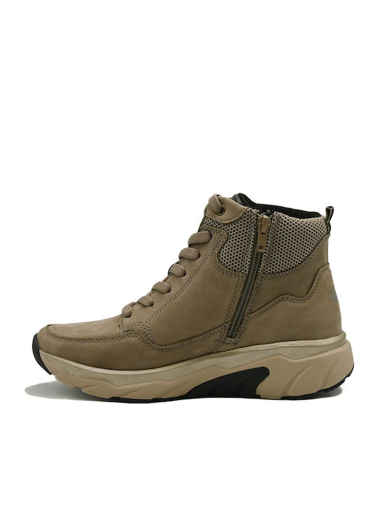 Leather Women's Gray Ankle Boots