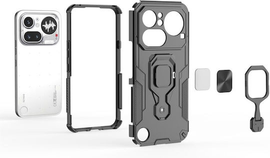Magnetische Rückseitenhülle Kunststoff Schwarz Für Nichts Phone (4a) Pro