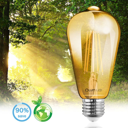 Lumiled Bec LED 6W Pentru Bază De Bec E27 și Formă ST64 Alb Cald 660 Lumen