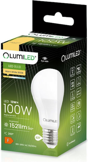 Lumiled LED Bulb 13W For E27 Socket And A60 Shape Warm White 1521lm