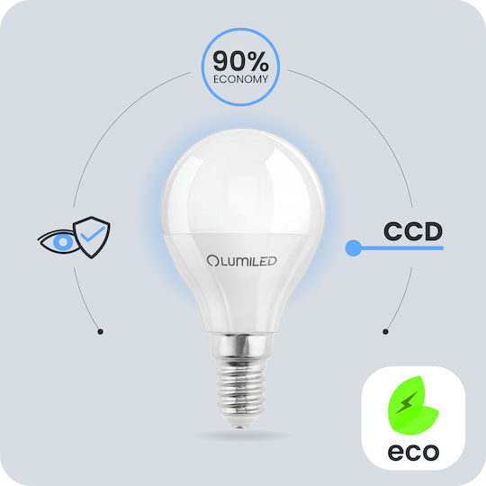 Lumiled Bec Bec LED 2.5W Pentru Bază De Bec E14 și Formă P45 Alb Rece 249 Lumen