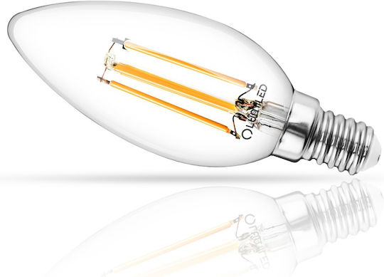 Lumiled LED Glühbirnen 7W für E14 Fassung und B35 Form Warmes Weiß 806lm 6 Stück
