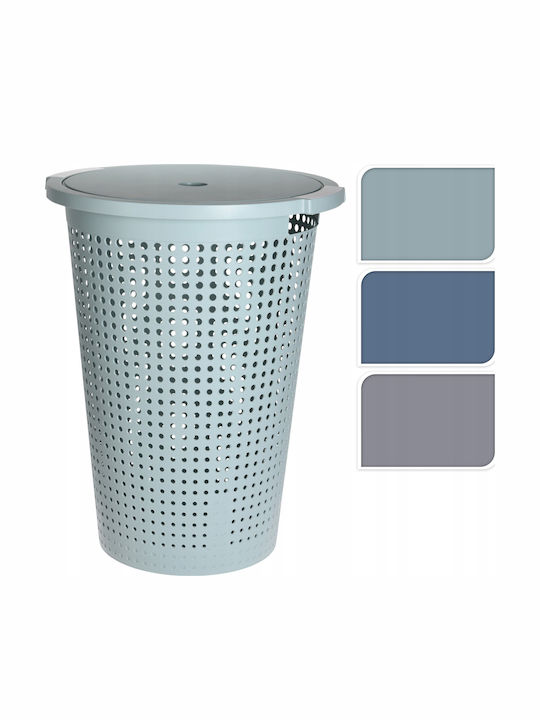 Koopman Coș De Rufe Din Plastic 35L Cu Capac Albastru