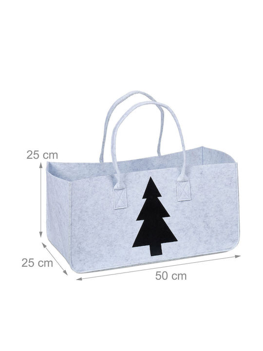Relaxdays Geantă Din Țesătură Pentru Transport Lemne 25x25x50cm Neagră