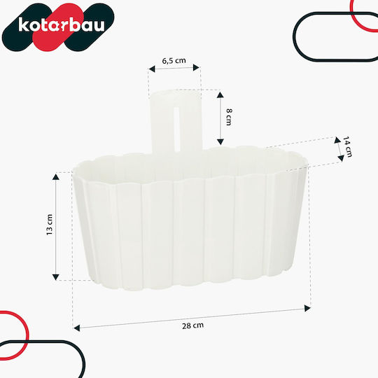 Kotarbau Γλάστρα Πλαστική Rustic White