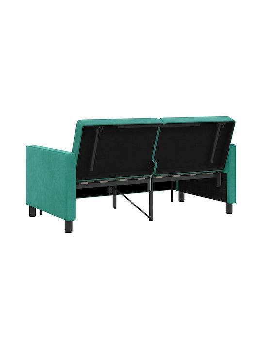 Διθέσιος Καναπές Κρεβάτι Τιρκουάζ 154x94.5x80.5εκ.
