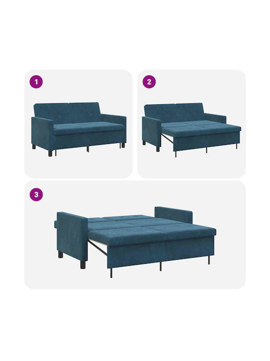 Canapea Cu Două Locuri Pat Albastru 154x94.5x80.5cm