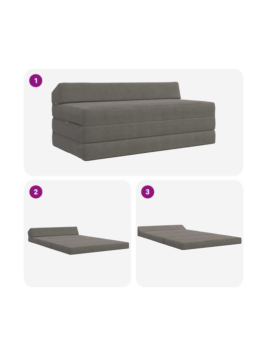 Canapea Cu Două Locuri Pat Gri Deschis 120x60x49cm