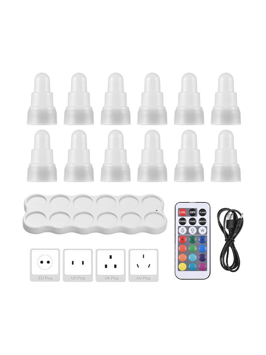 Lămpi Decorative Pentru Masă LED RGB Lumânare 12 Buc