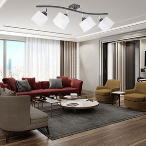 Light Home Osram Decken- und Wandleuchten mit 4 Spots in Weißer Farbe