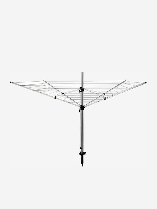 Rorets Folding Floor Clothes Drying Rack Aluminum for Garden with Hanging Length 2m