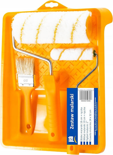 Painting Set 2 Rollers Brush 24x32 Cm Tray