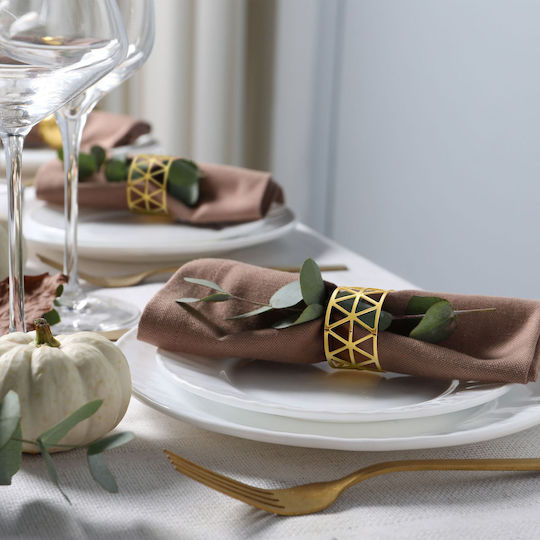Relaxdays Metallic Multicolour Napkin Ring 12 Pieces