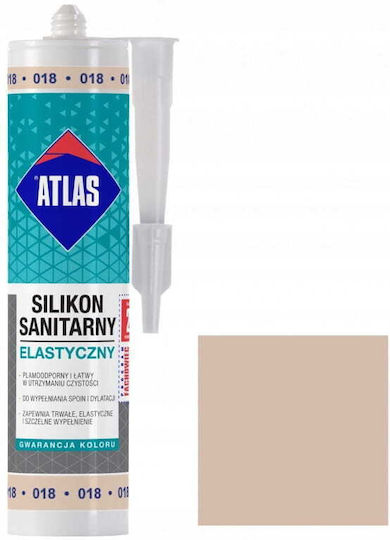 Atlas Flexible Sanitary Silicone 280 Ml Pastel Beige
