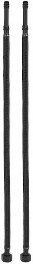 Furtun Spiralat Robinet 38x10mm 80cm Flexibil Negru Durabil Alama 2 Bucăți