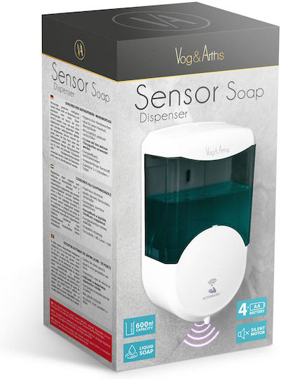 Dozator Automat De Săpun 600ml Senzor Montare Pe Perete Fără Contact Fumuriu