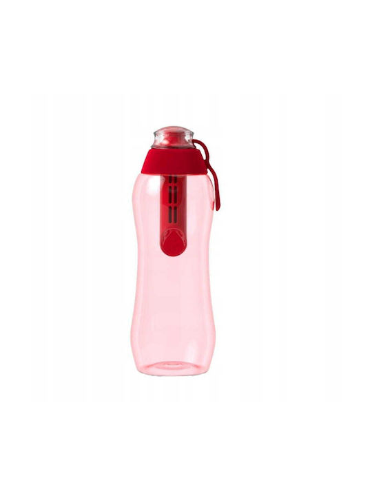 Dafi Wasserflasche mit Filter 300ml Rot