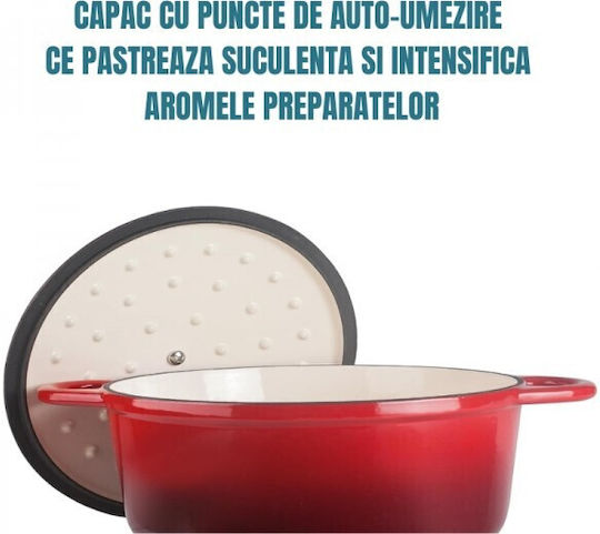Lacor Cratiță Olandeză Ovală din Fontă 3.5l