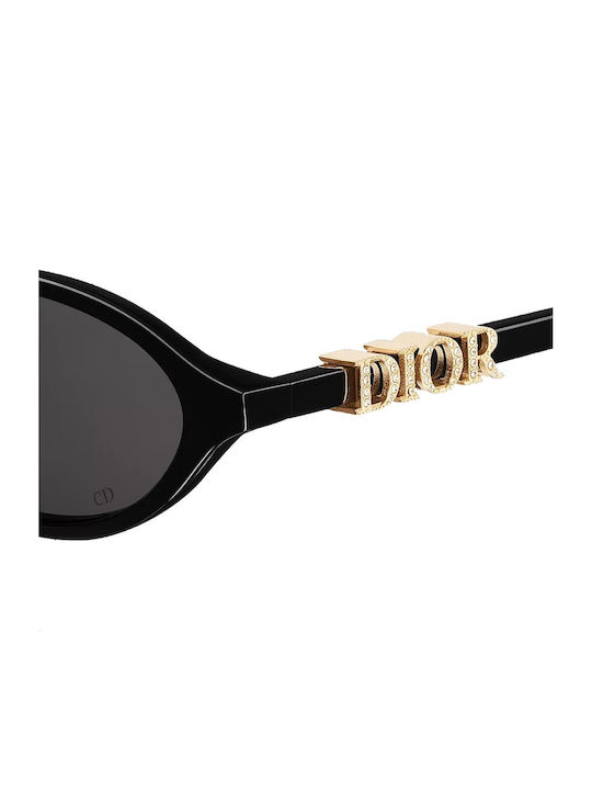 Dior Women's Sunglasses with Black Horn-Rimmed Frame and Black Lens DIORTREASUR R1I 10A0