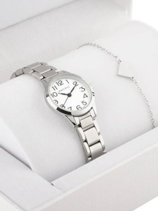 Pacific Battery Watch with Metal Bracelet