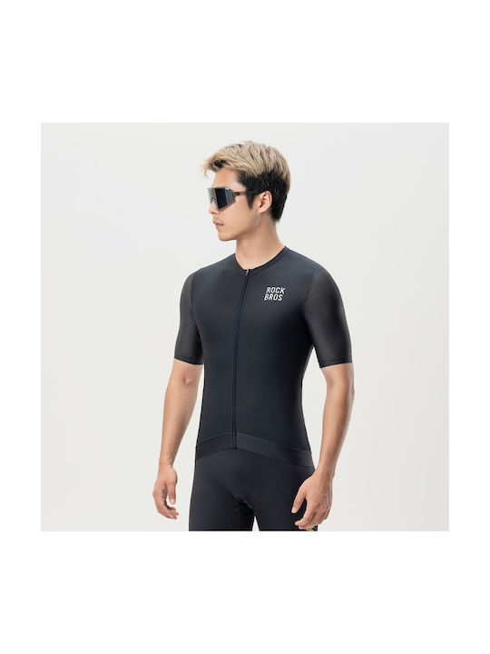 Rockbros Herren Kurze Ärmel Fahrradtrikot Schwarz