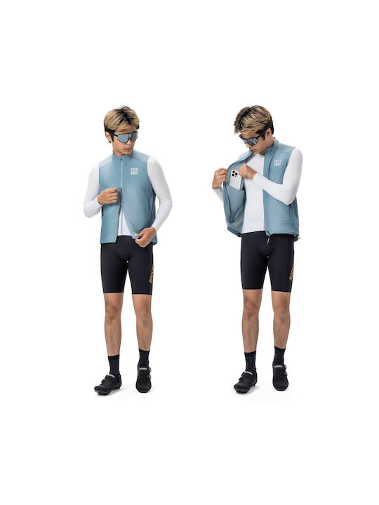 Rockbros Herren Fahrrad-Windbreaker-Jacken Ärmellos Blau