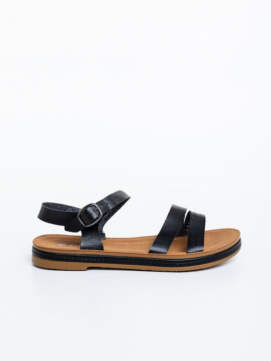 Sandale Casual Damă Din Piele Negre