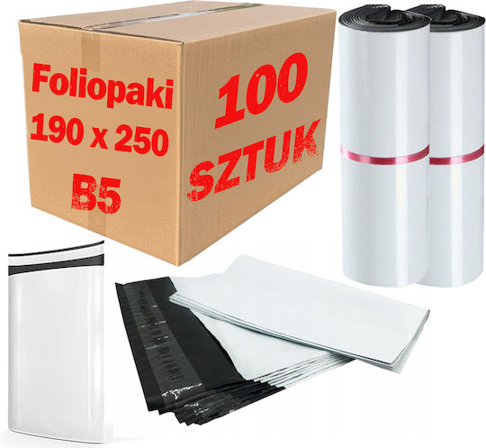 White Courier Folio Sleeves B5 190x250mm 100 Pcs