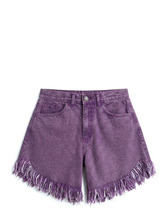 Women's Purple Jean Bermuda