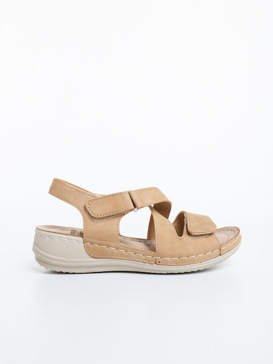 Sandale Casual Damă Din Piele Kaki